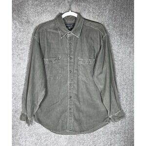 American Eagle Outfitters Gray Casual Button Down Shirt